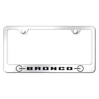 Autogold® - Chrome License Plate Frame with Laser Etched Bronco 2020 Grill