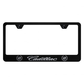 Autogold® - License Plate Frame with Laser Etched Cadillac Logo and Emblem