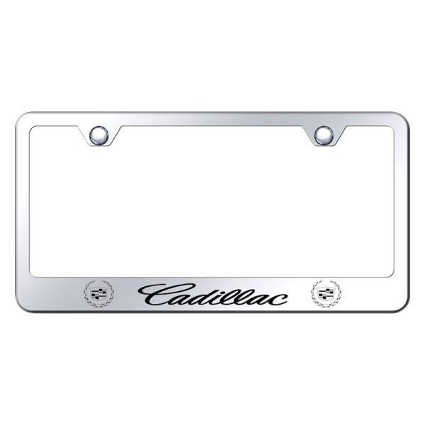 Autogold® - License Plate Frame with Laser Etched Cadillac Logo and Emblem