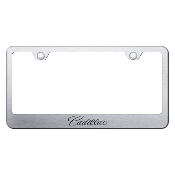 Autogold® - License Plate Frame with Laser Etched Cadillac New Logo