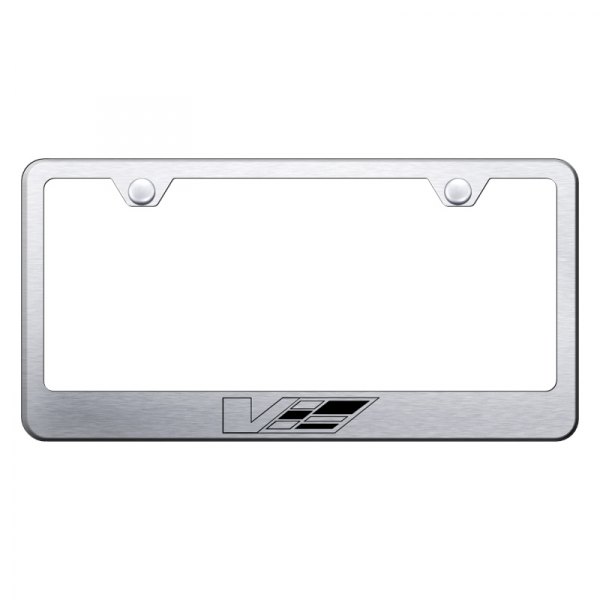 Autogold® - License Plate Frame with Laser Etched Cadillac V