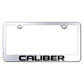 Autogold® - Chrome License Plate Frame with Laser Etched Caliber Logo