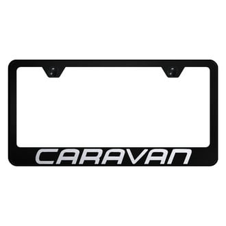 Autogold® - Black License Plate Frame with Laser Etched Caravan Logo