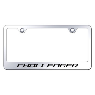 Autogold® - Chrome License Plate Frame with Laser Etched Challenger Logo