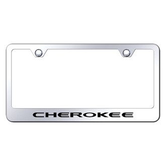 Autogold® - Chrome License Plate Frame with Laser Etched Cherokee Logo