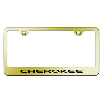 Autogold® - Gold License Plate Frame with Laser Etched Cherokee Logo