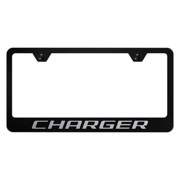 Autogold® - License Plate Frame with Laser Etched Charger Logo