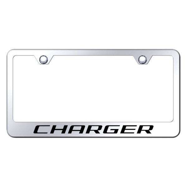 Autogold® - License Plate Frame with Laser Etched Charger Logo