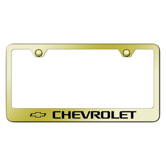 Autogold® - Gold License Plate Frame with Laser Etched Chevrolet Logo