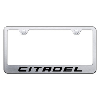 Autogold® - Brushed License Plate Frame with Laser Etched Citadel Logo
