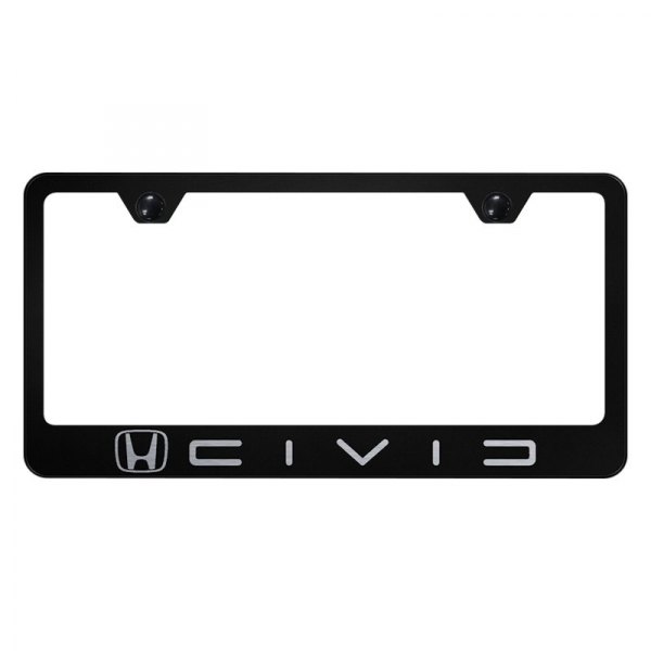 Autogold® - License Plate Frame with Laser Etched Civic Reverse C Logo