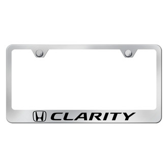 Autogold® - Chrome License Plate Frame with Laser Etched Clarity Logo