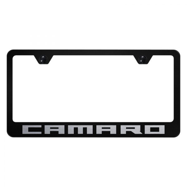 Autogold® - License Plate Frame with Laser Etched Camaro Logo