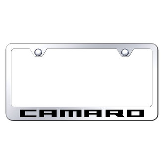 Autogold® - Chrome License Plate Frame with Laser Etched Camaro Logo