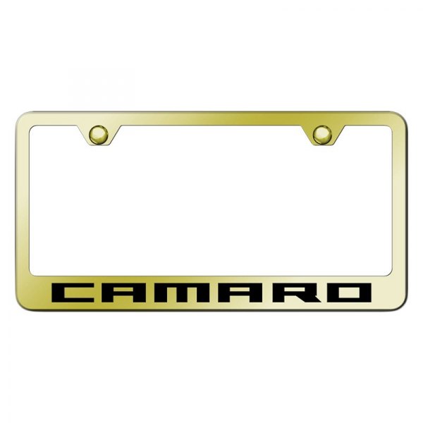 Autogold® - License Plate Frame with Laser Etched Camaro Logo