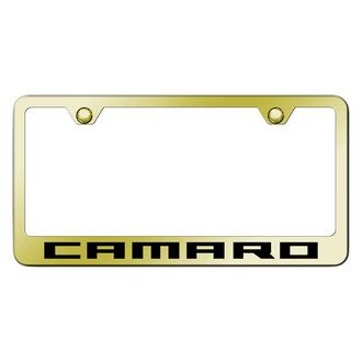 Autogold® - Gold License Plate Frame with Laser Etched Camaro Logo