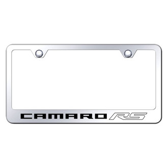 Autogold® - Chrome License Plate Frame with Laser Etched Camaro RS Logo