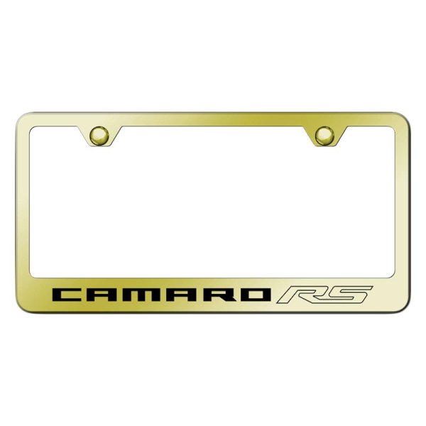 Autogold® - License Plate Frame with Laser Etched Camaro RS Logo