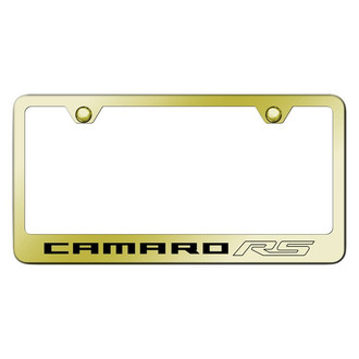 Autogold® - Gold License Plate Frame with Laser Etched Camaro RS Logo