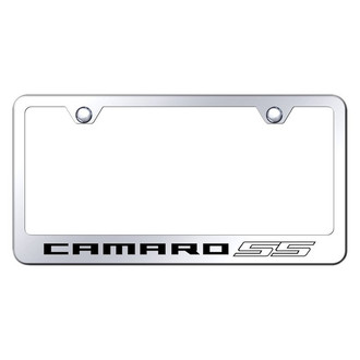 Autogold® - Chrome License Plate Frame with Laser Etched Camaro SS Logo