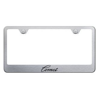 Autogold® - Brushed License Plate Frame with Laser Etched Comet Logo