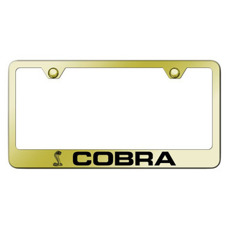 Autogold® - Gold License Plate Frame with Laser Etched Cobra Logo