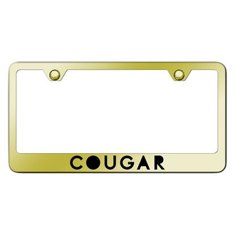 Autogold® - Gold License Plate Frame with Laser Etched Cougar Logo