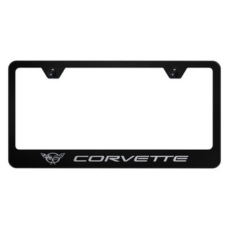 Autogold® - License Plate Frame with Laser Etched Corvette C5 Logo