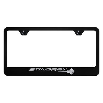 Autogold® - License Plate Frame with Laser Etched Corvette C7 Stingray Logo