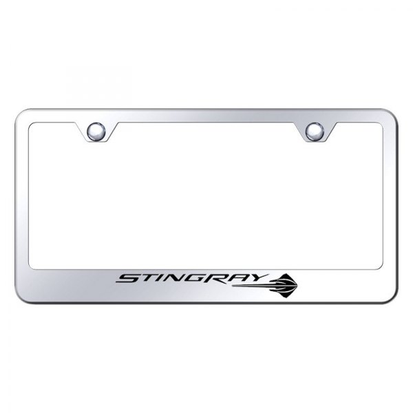 Autogold® - License Plate Frame with Laser Etched Corvette C7 Stingray Logo