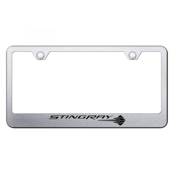 Autogold® - License Plate Frame with Laser Etched Corvette C7 Stingray Logo