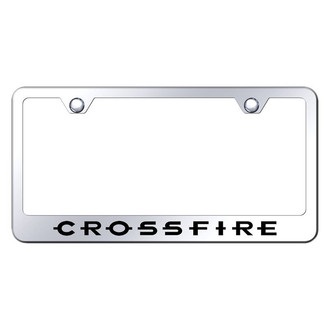 Autogold® - Chrome License Plate Frame with Laser Etched Crossfire Logo