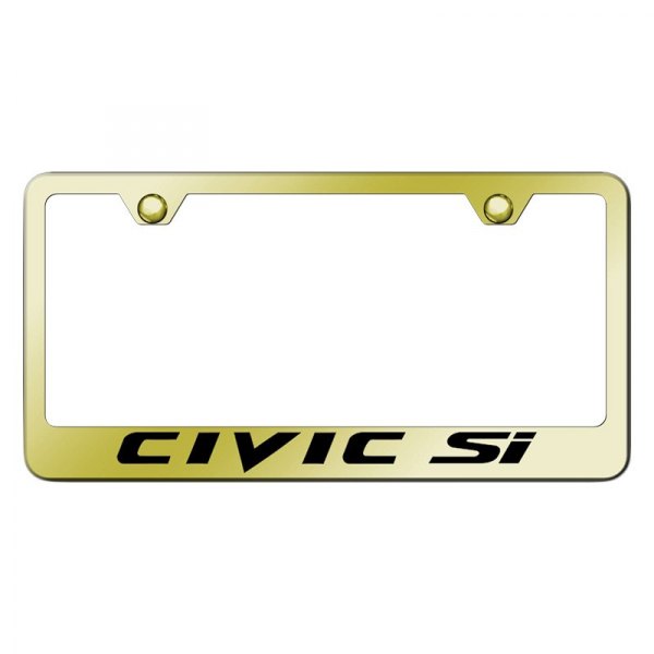 Autogold® - License Plate Frame with Laser Etched Civic SI Logo