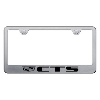 Autogold® - Brushed License Plate Frame with Laser Etched CTS New Logo