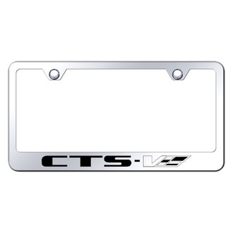 Autogold® - Chrome License Plate Frame with Laser Etched CTS-V Logo