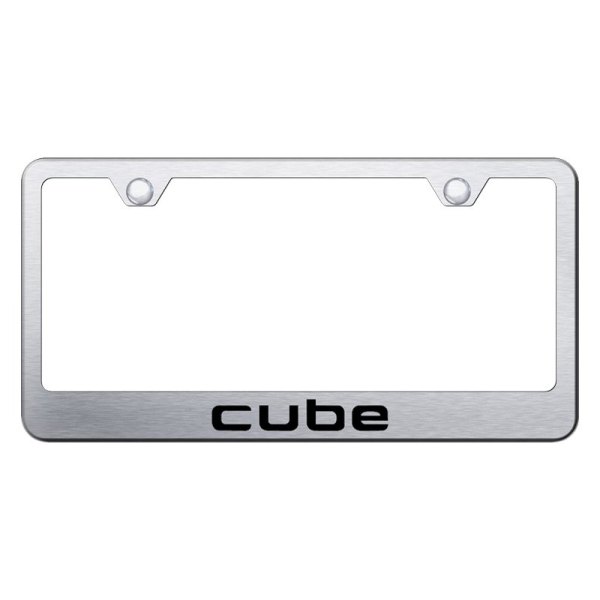 Autogold® - License Plate Frame with Laser Etched Cube Logo