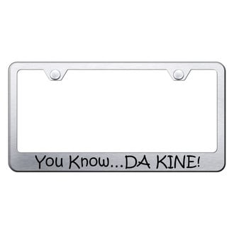 Autogold® - Brushed License Plate Frame with Laser Etched DA KINE