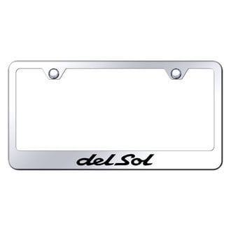 Autogold® - Chrome License Plate Frame with Laser Etched Del Sol Logo
