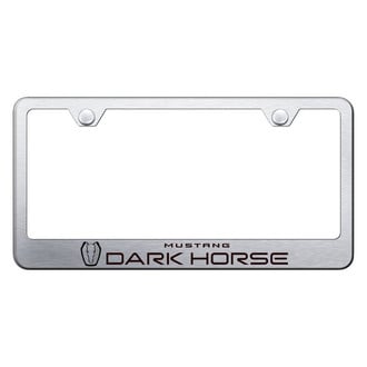 Autogold® - License Plate Frame with Laser Etched Mustang Dark Horse Logo