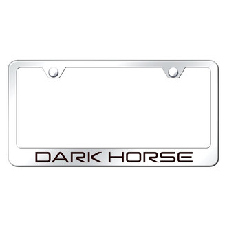 Autogold® - Chrome License Plate Frame with Laser Etched Dark Horse Logo