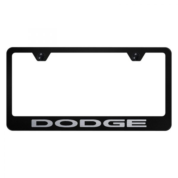 Autogold® - License Plate Frame with Laser Etched Dodge Logo