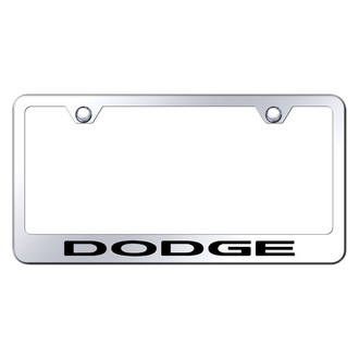 Autogold® - Chrome License Plate Frame with Laser Etched Dodge Logo