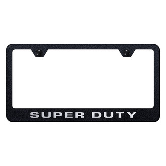 Autogold® - Rugged Black License Plate Frame with Laser Etched Super Duty Logo