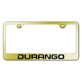 Autogold® - Gold License Plate Frame with Laser Etched Durango Logo