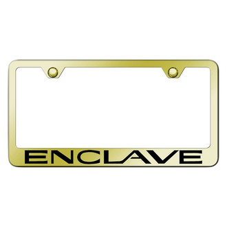Autogold® - Gold License Plate Frame with Laser Etched Enclave Logo