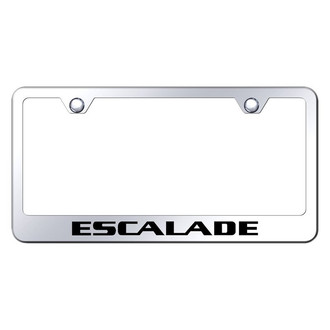 Autogold® - Chrome License Plate Frame with Laser Etched Escalade Logo