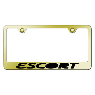 Autogold® - Gold License Plate Frame with Laser Etched Escort Logo