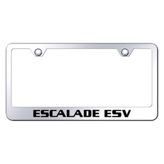 Autogold® - Chrome License Plate Frame with Laser Etched Escalade ESV Logo