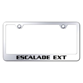 Autogold® - Chrome License Plate Frame with Laser Etched Escalade EXT Logo