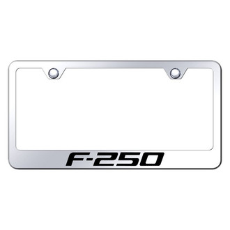 Autogold® - Chrome License Plate Frame with Laser Etched F-250 Logo